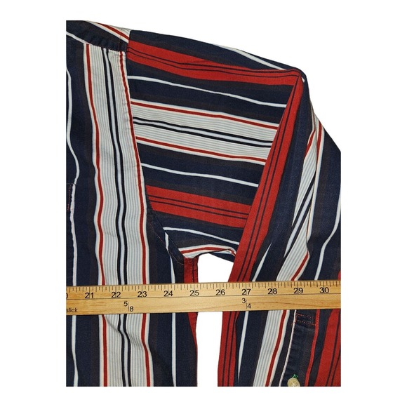 Vintage Tommy Hilfiger Button Down Shirt Large Men's Long Sleeve Striped Y2K - Picture 3 of 9